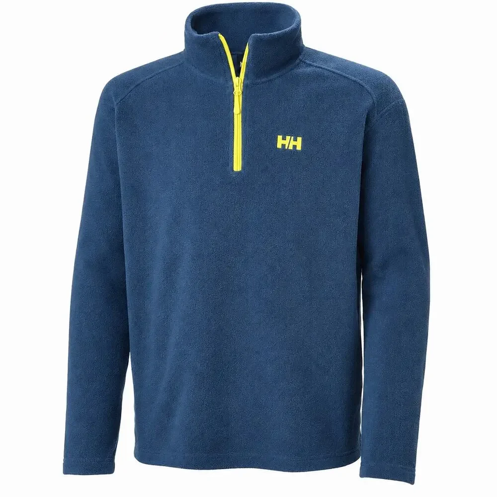 Helly Hansen Daybreaker 1/2 Zip Polartec Fleece Men’s M Blue Gray Yellow